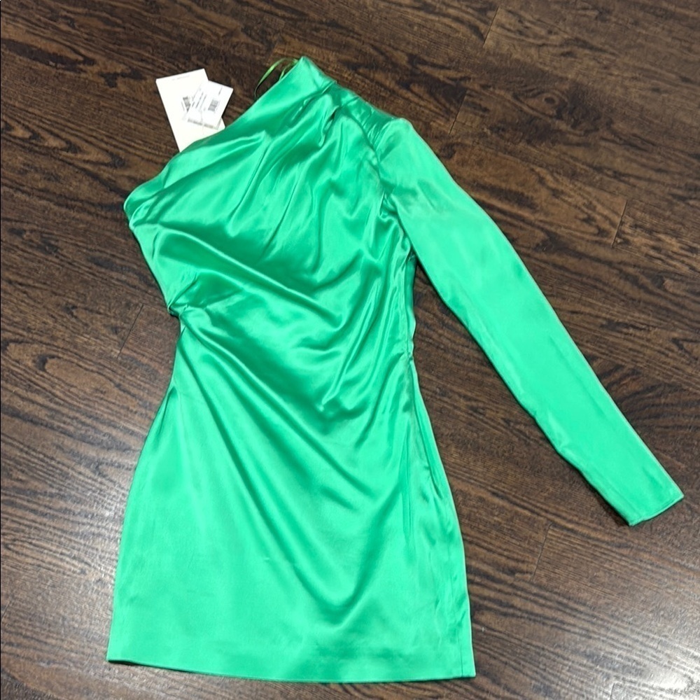Gauge81 Green Asymmetrical Sheath Dress - Picture 2 of 6